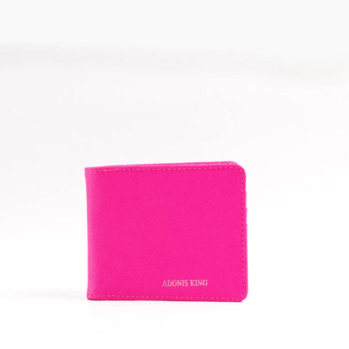 THE NEON PINK SAFFIANO WALLET